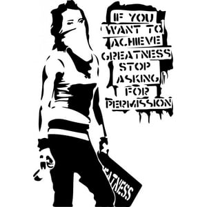 Rienda Libre Graphics - Decomural Stop Asking For Permission Banksy Ws-51316