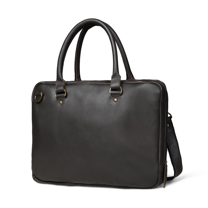 Cartera Sharo Moderna Slim Para Laptop 17" Y Bandolera Unisex