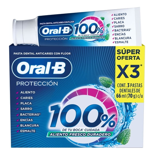 Pasta Dental Oral-b 100% De Tu Boca Protegida