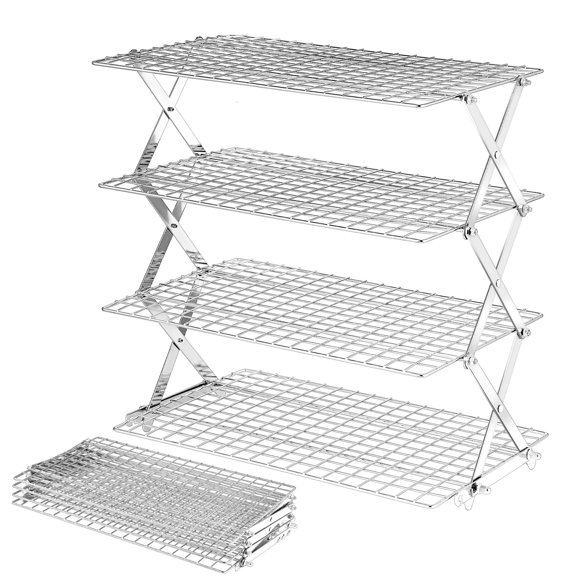 Rejilla de Enfriamiento BEWOS de 4 Niveles Plegable de Acero Inoxidable