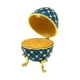 thumbnail image 2 of Caja De Baratija De Huevo De Estilo Retro Decoración Niñas Mujeres Para Pascua Año Nuevo Azul, 2 of 5