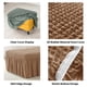 thumbnail image 3 of Xiao Hua Funda Protectora Elástica para Silla Taburete Baja con Falda Plisada, Funda Protectora para Muebles de Reposapiés, Marrón Oscuro -1 Pieza, Talla S, 3 of 5