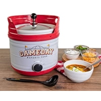 Barril Para Patear Slow Cooker Nostalgia Game Day De 4 Litros Con Tapa Y Cucharón