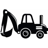 Rienda Libre Graphics - Decomural Excavator Digger Childrens Ws-50416