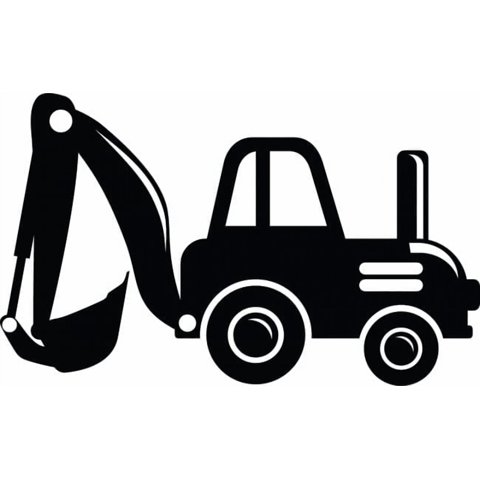 Rienda Libre Graphics - Decomural Excavator Digger Childrens Ws-50416