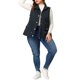 thumbnail image 4 of Agnes Orinda Chaquetas de Chaleco sin Mangas con Capucha para Mujer de Talla Grande con Cremallera, Botón y Cintura con Cordón 3X Azul Marino, 4 of 9