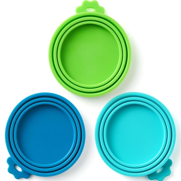 Tapas de silicona para latas de comida para mascotas Basic Haus – Pack de 3