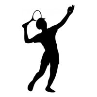 Rienda Libre Graphics - Decomural Tennis Player Tennis Serve Ws-15748