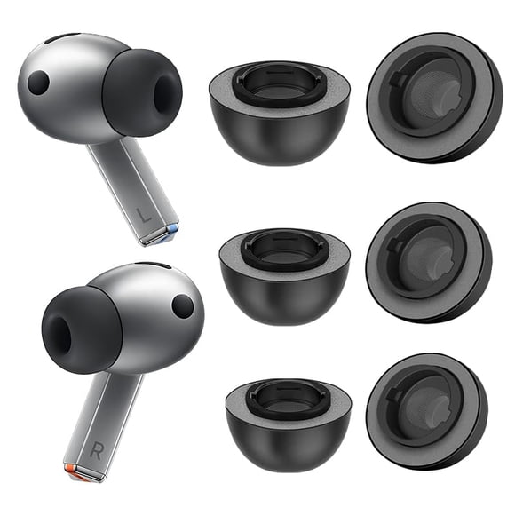 Almohadillas De Espuma Viscoelástica Negras Para Galaxy Buds3 Pro