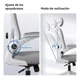 thumbnail image 4 of Silla Oficina Escritorio Ergonomica Norplat Lumbar Pro 4d  Gris Claro Y Blanco Malla, 4 of 11