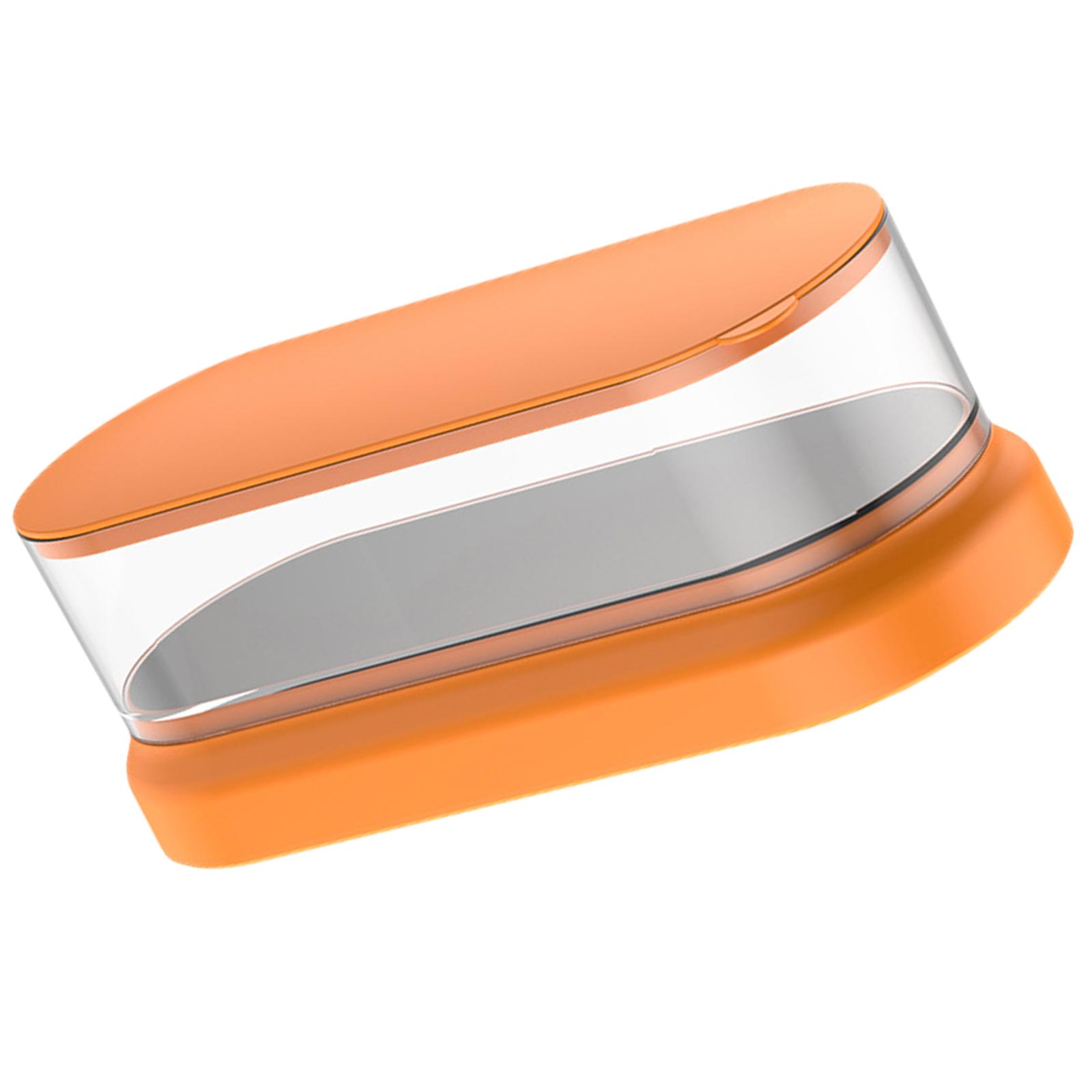 Magideal - Limpiador De Joyas Ultrasónico Portátil, De Limpieza De Joyas Ultrasónica De Visualización Para Cepillos, Collares De Joyería, Cabezales De Af , Naranja