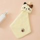 thumbnail image 1 of 1pc Cartoon Cat Hand Towel, Coral Fleece Pocket Cat Embroidered Washcloth, Bathroom Hanging Absorbent Towel, Kitchen Bathroom Dual-use Wipe Hand Towel, 1 of 5