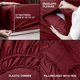 thumbnail image 4 of Juego de sábanas Utopia Bedding de microfibra cepillada doble, color burdeos, 4 of 7
