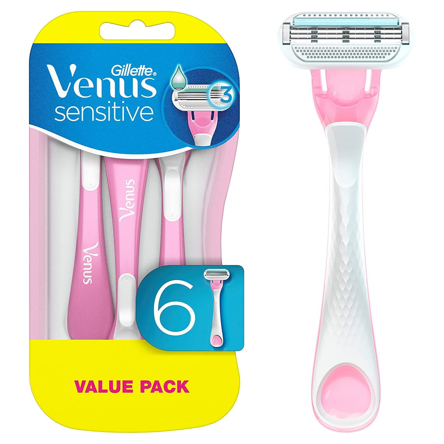 Gillette Venus Sensitive Afeitadoras Desechables Pack 6 Unid
