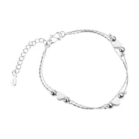 Prusia - Pulsera Doble Triple Corazón P.925