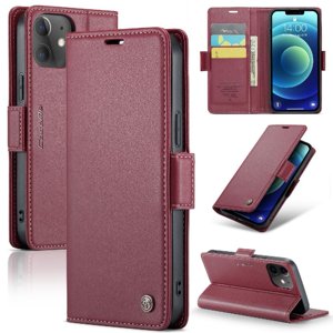 Caseme Tipo Cartera Iphone 12/12 Pro Con Cierre Magnético, Rfid, Tarjetero, Soporte, Carga Inalámbrica