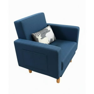 Global Latin Group - Poltrona Moderna Minimalista Comodidad Y Estilo Azul Petroleo