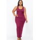 thumbnail image 1 of Vestido Largo Básico Liso De Talla Grande, 1 of 2
