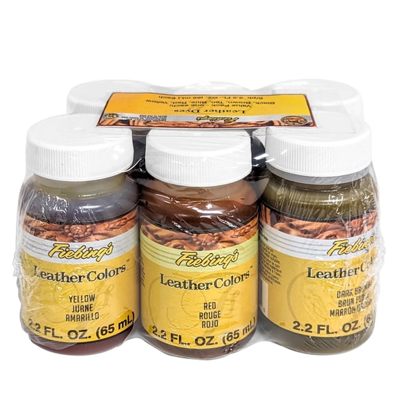 Tinte para Cuero Realeather Pack de 6 - 65 ml Negro/Marrón/Tan