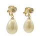 thumbnail image 1 of Aros Sin Perforacion Resina Lagrima Zirconia Baño De Oro, 1 of 3