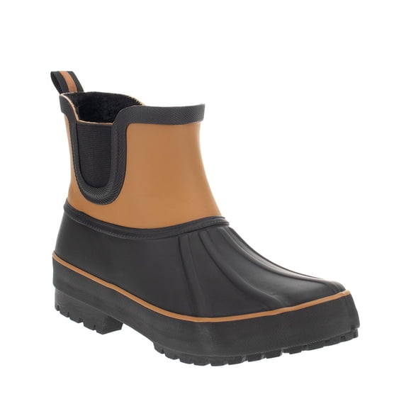 Bota de lluvia Chooka Chelsea Duck impermeable de goma marrón para mujer