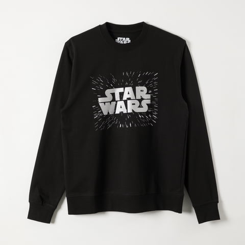 Poleron Cerrado Mujer Logo Negro Star Wars