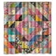thumbnail image 1 of Cortina de ducha con diseño de colcha de abuela, juego de cortinas de baño con ganchos, tamaño 66 x 72 pulgadas, 1 of 3