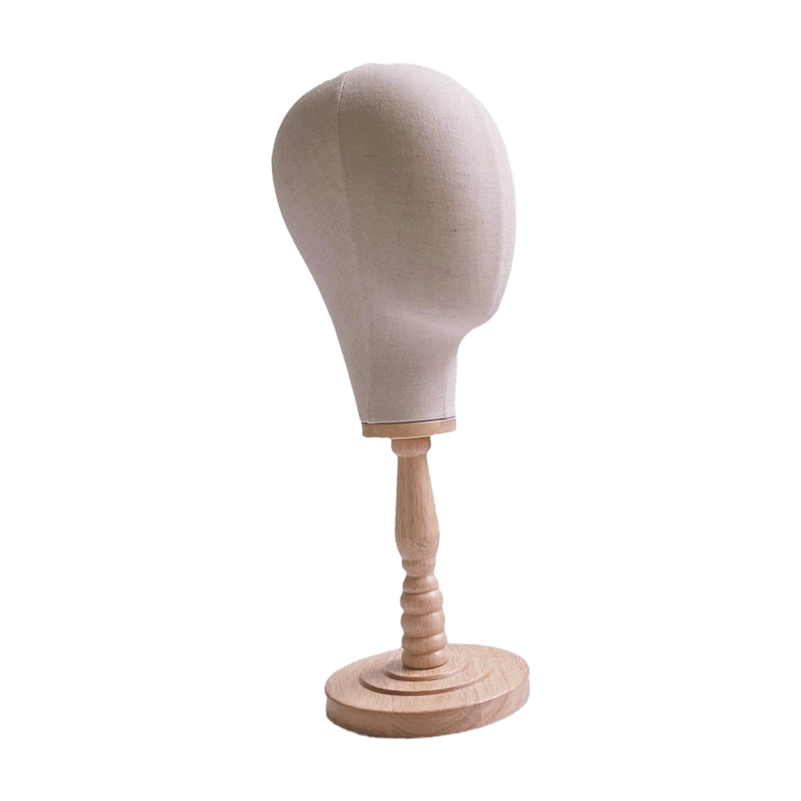 Magideal - Cabeza De Maniquí De Lona, Modelo De Cabeza De Muñeca, Modelo Cosmético Portátil De Alta Resistencia, Sombrero, Soporte Para Pelucas Para Auriculares,