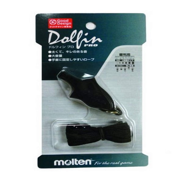 Silbato Molten Dolfin negro sin guisantes