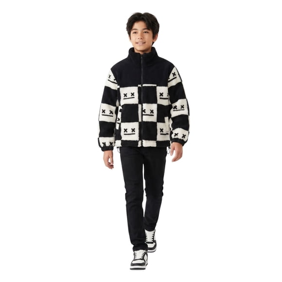 Chaqueta Polar Chiporro Aesthetic Diseno Cuadricula Urbano