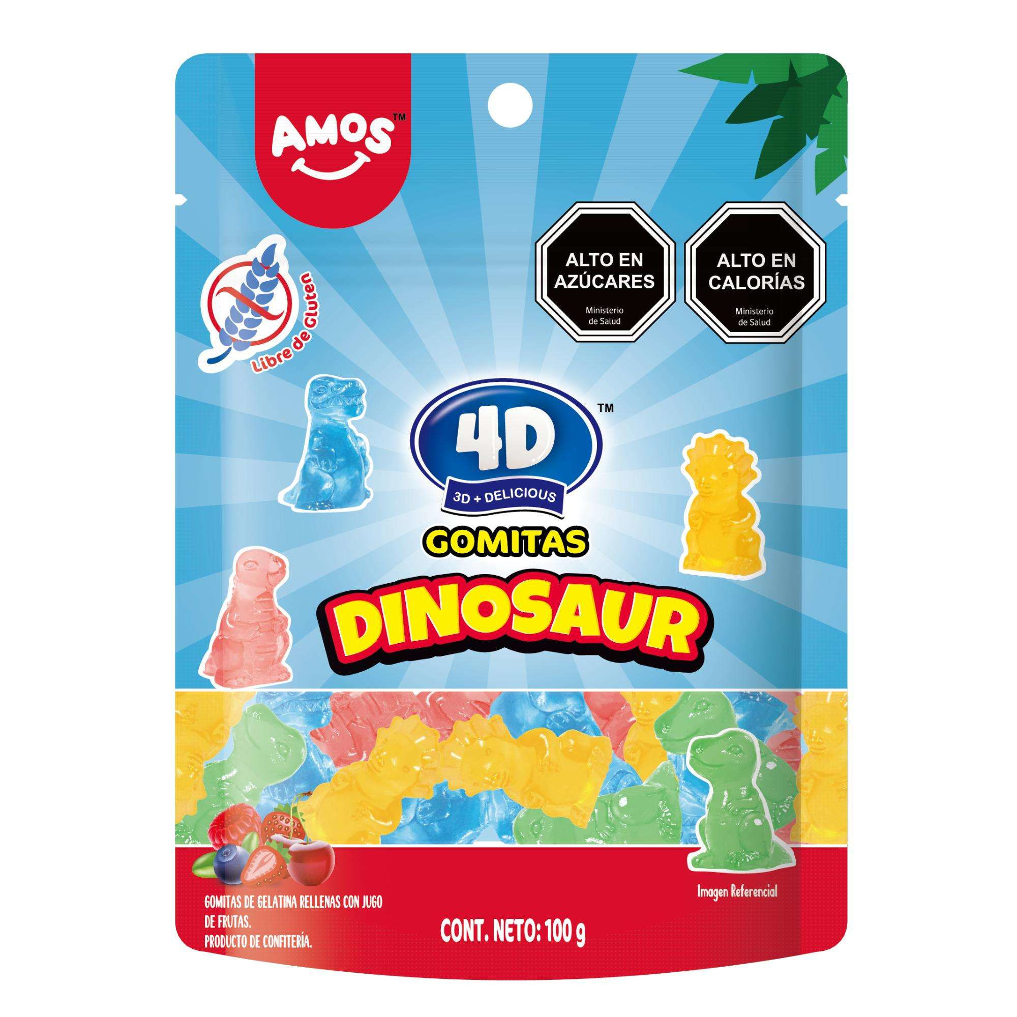 Gomitas De Dinosaurios 100 g Amos