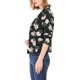 thumbnail image 4 of INSPIRE CHIC Chaqueta de Traje de Trabajo Abierta con Solapa de Muesca Estampada para Mujer XS Negro-Floral, 4 of 8