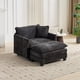 thumbnail image 2 of Cloud Sofa Ottoman only, Modern Sectional Couch, for Living Room Bedroom and Apartment, Comfy Double Layer Upholstered Seat Cushion, Breathable Chenille Fabric, Black, 2 of 3