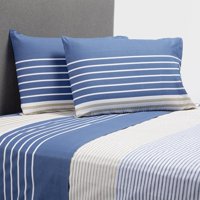 Zahr - Sabana Zarina King Estampada Lineas Azul