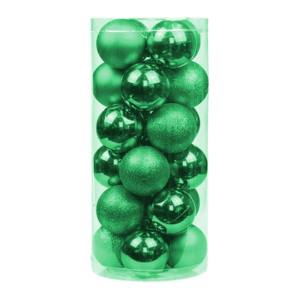 24 bolas navideñas irrompibles de 3 cm para árbol de Navidad, bodas, cumpleaños y fiestas.