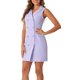 thumbnail image 4 of INSPIRE CHIC Estilo Vestido de Mujer Sin Mangas Solapa con Muesca Doble Botonadura Vestido Blazer de Oficina con Cinturón XL Púrpura, 4 of 5