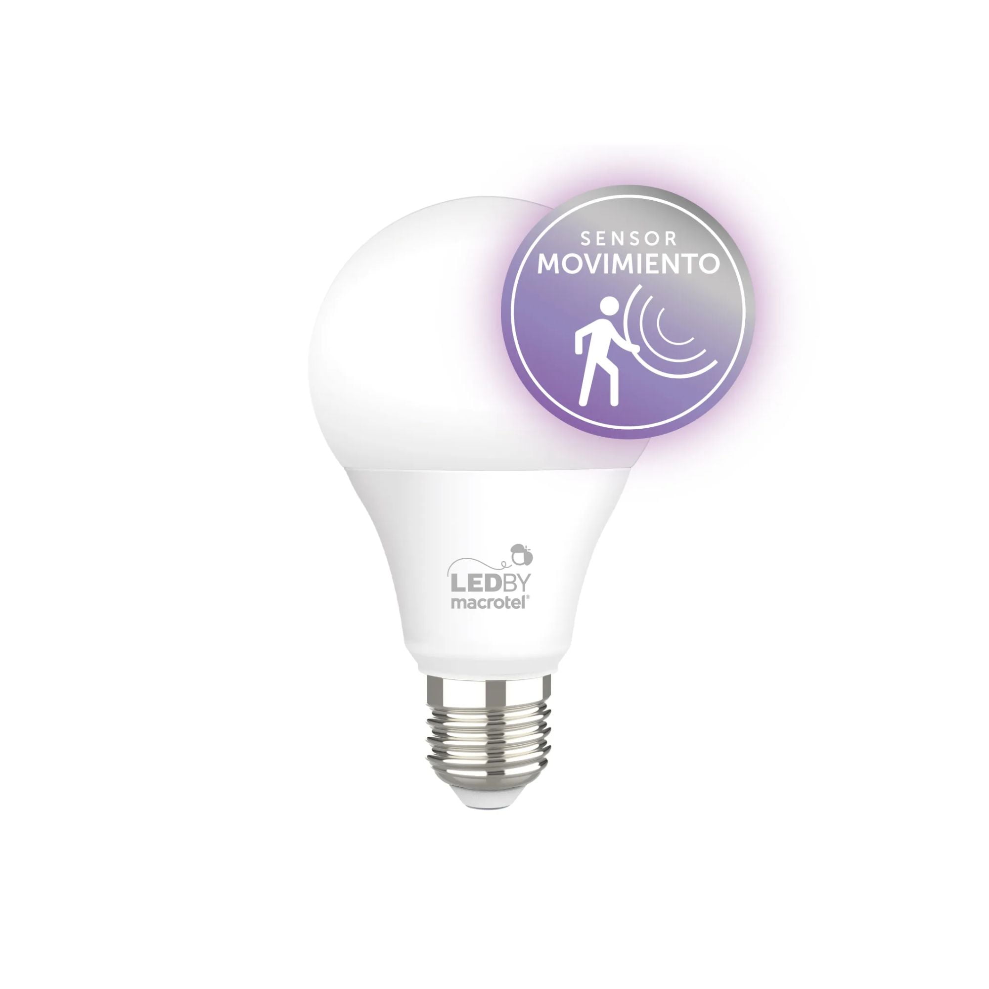 Ampolleta Led E27 Luz Fría 6500k Con Sensor De Movimiento Para Encendido Automático 7w - Macrotel