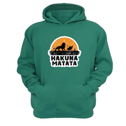 Polerón Canguro Hakuna Matata Verde Aguamarina Talla S Unisex