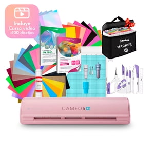 Kit Silhouette Cameo 5 Alpha Rosa + Laminado + Cuchilla / Kit Stickers