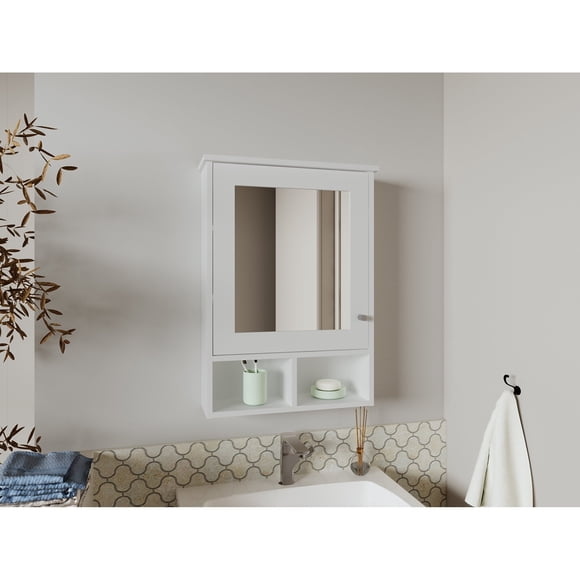 Botiquín de Baño Viña Blanco 1 Puerta con Espejo y Almacenaje Optimizado