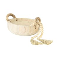 Bothyi - Cuenco De Madera Decorativo Con Cuentas De Granja, Contenedor De Frutas Para Mesa De Centro De Oficina