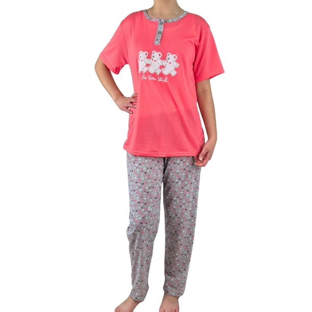 Pijama Mujer Verano Manga Corta y Pantalon 537
