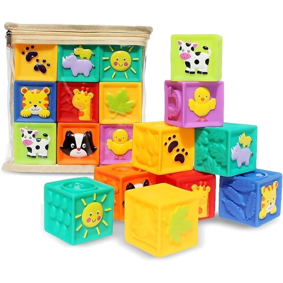 Bloques De Silicona Suaves 9 Piezas Para Bebés