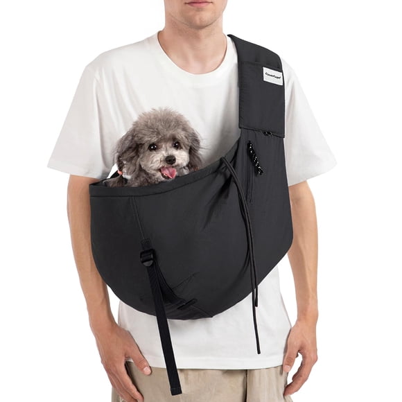 Bolsa portadora para perros CynosCape de hasta 8 kg, ajustable, color negro
