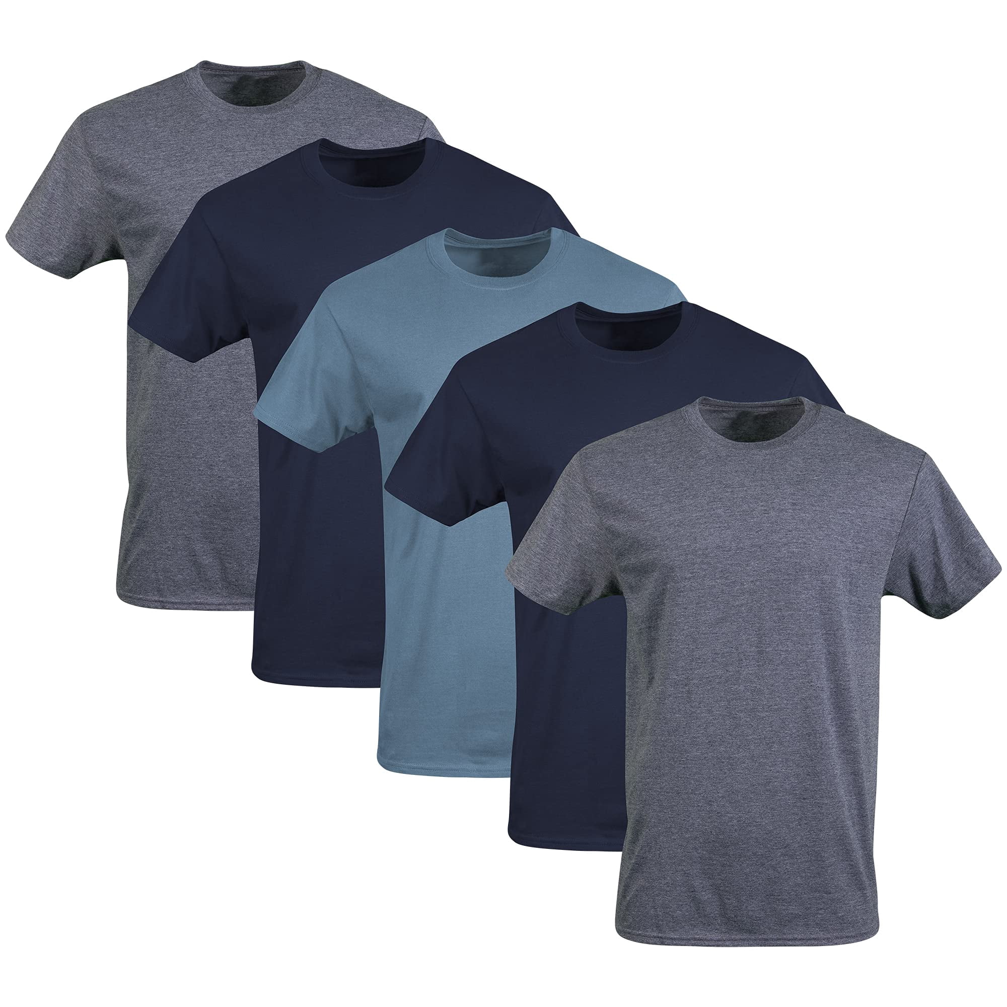 Pack De 5 Camisetas De Cuello Redondo Para Hombre Gildan G1100 Talla Grande