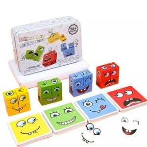 Oem - Puzzle Bloques De Madera Expresión Juego