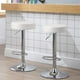 thumbnail image 2 of Taburetes de bar COSTWAY modernos giratorios sin respaldo piel sintética color blanco, 2 of 3