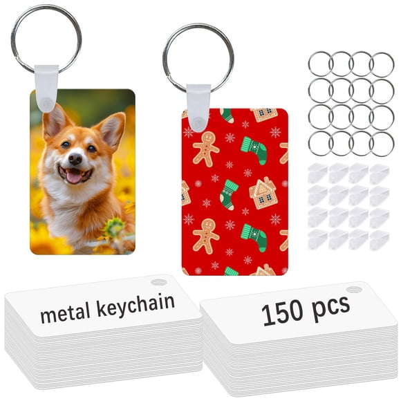 Llavero de sublimación en blanco GEKIXUTP, 150 unidades, colección de metal