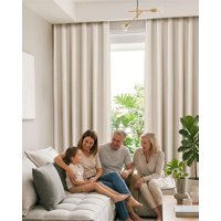 Mylhogar - Set De Cortinas Blackout Engomadas Modernas De Lujo