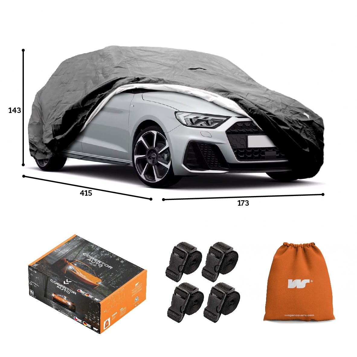 Funda Cubre Auto Gris Hatchback M Wagen Covers Deluxe | Lider